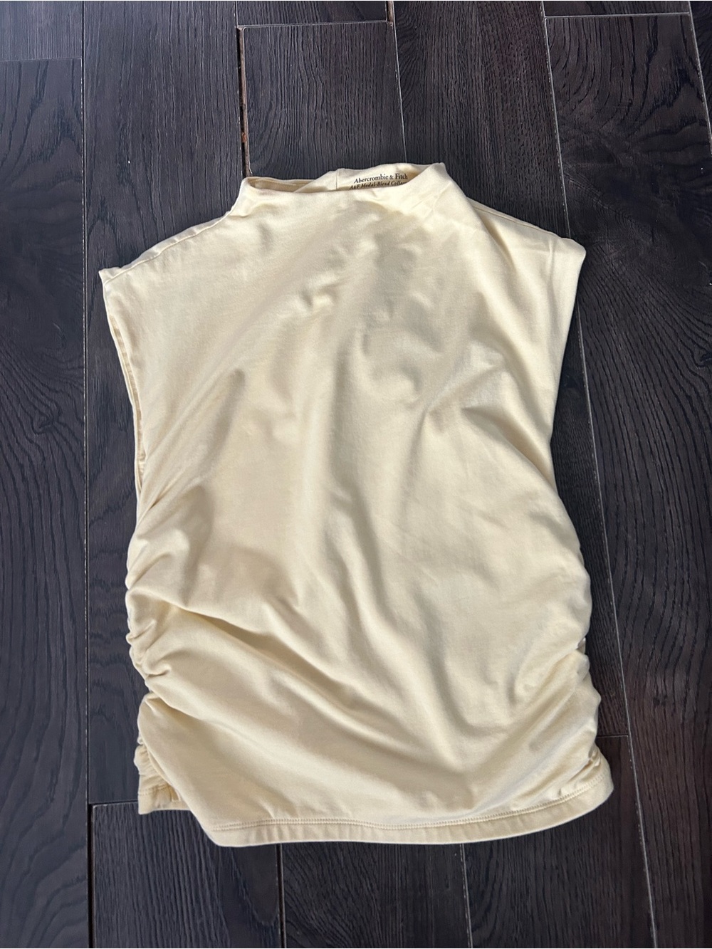 Abercrombie & Fitch Sleeveless Cream Mock Neck S